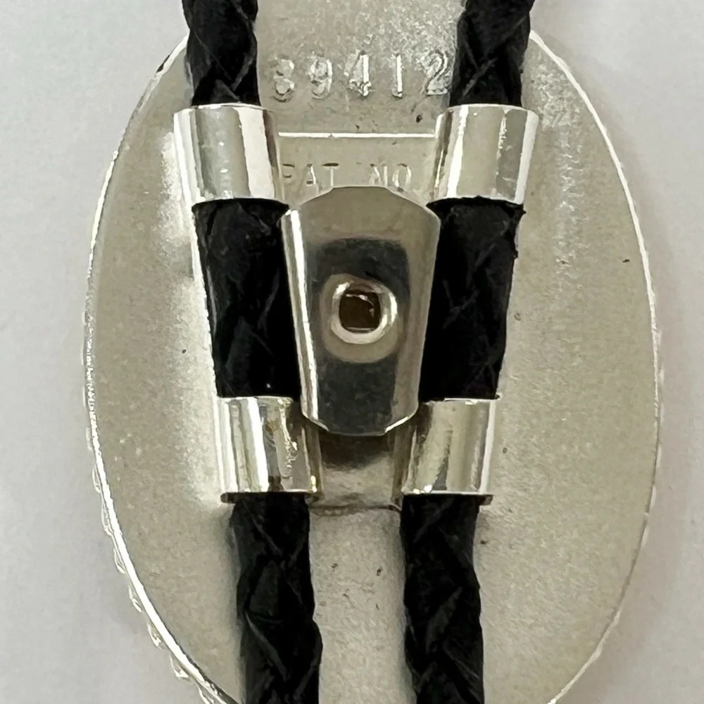 Montana Silversmiths Texas Lone Star Bolo Tie Black Leather 80894128 - Picture 4 of 5